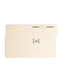 Smead® Manila Reinforced Tab Fastener Folders, Letter Size, 1/3 Cut, Pack Of 50