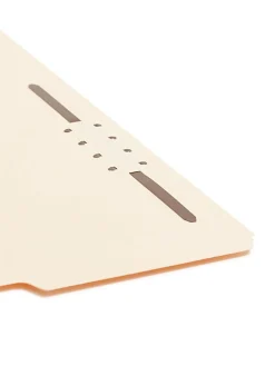 Smead® Manila Reinforced Tab Fastener Folders, Letter Size, 1/3 Cut, Pack Of 50