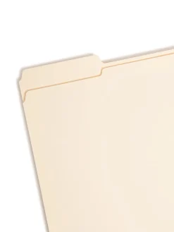 Smead® Manila Reinforced Tab Fastener Folders, Letter Size, 1/3 Cut, Pack Of 50