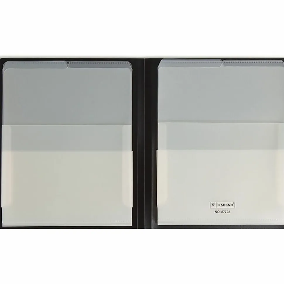 Smead Organized Up Letter Organizer Folder - 8 1/2" x 11" - 50 Sheets Capacity - 8 Pocket - Black - 1 Each