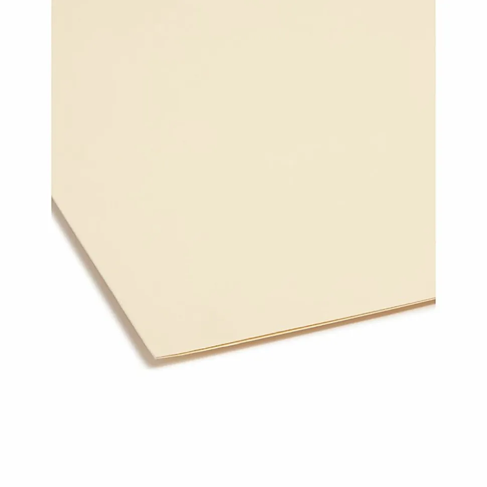 Smead® 2-Ply Manila Folders With Fasteners, Letter Size, 100% Recycled, Manila, Box Of 50