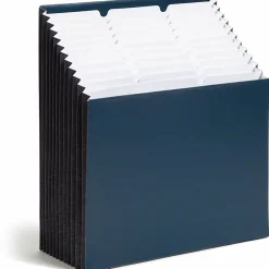 SmeadĀ® 12-Pocket StadiumĀ® File, Letter Size, 10% Recycled, Navy