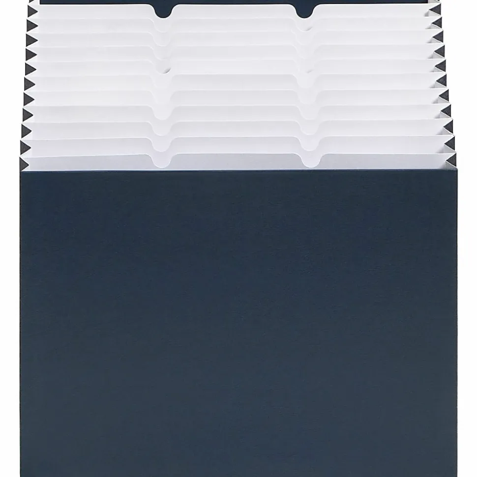 Smead® 12-Pocket Stadium® File, Letter Size, 10% Recycled, Navy