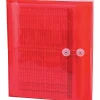 Smead® Poly Envelopes With String-Tie Closure, Side Load, 1 1/4" Expansion, Letter Size, Red, Pack Of 5 Envelopes