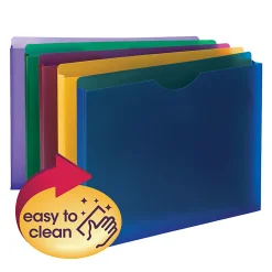 Smead® Poly Expanding File Jackets, Assorted Colors, Pack Of 10