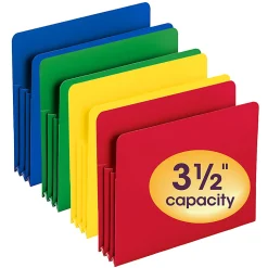 Smead® Poly Expanding File Pockets, 3 1/2