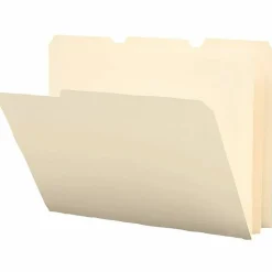 SmeadĀ® Poly File Folders, 1/3 Cut, Letter Size, Manila, Pack Of 12