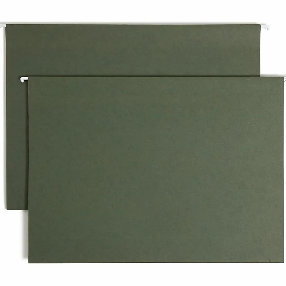 Smead® Premium Box-Bottom Hanging File Folders, 3" Expansion, Legal Size, Standard Green, Box Of 25 Folders