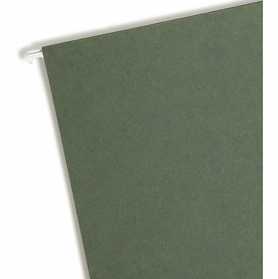 Smead® Premium Box-Bottom Hanging File Folders, 3" Expansion, Legal Size, Standard Green, Box Of 25 Folders