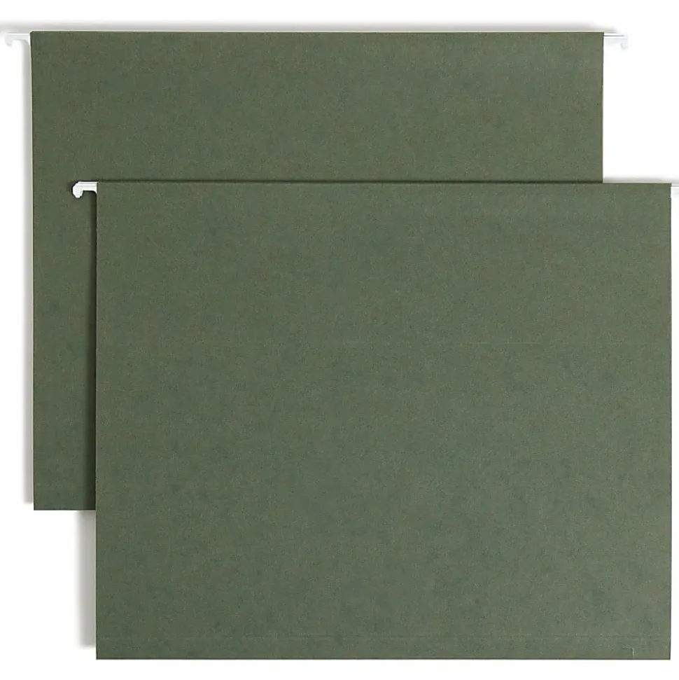 Smead® Premium Box-Bottom Hanging Folders, 1" Expansion, Letter Size, Standard Green, Box Of 25