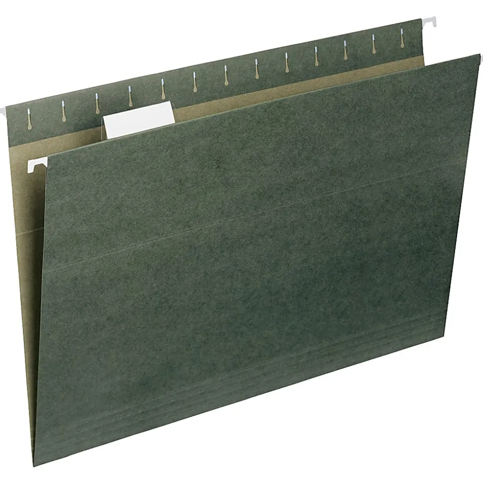 Smead® Premium-Quality Hanging Folders, 1/5 Cut, Legal Size, Standard Green, Pack Of 25