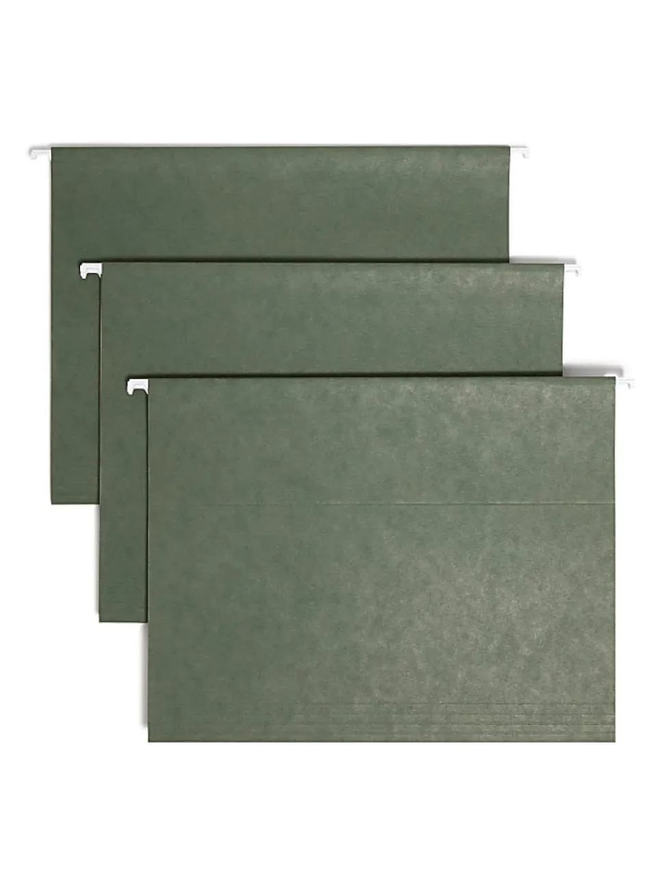 Smead® Premium-Quality Hanging Folders, 1/5-Cut Tabs, Letter Size, Standard Green, Pack Of 25 Folders