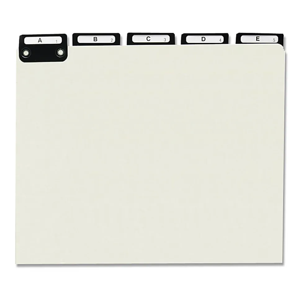 Smead® Pressboard Alphabetic File Guides With Metal Tabs, 11 3/4" x 10", 100% Recycled, Green, Pack Of 25