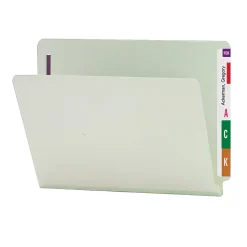 Smead® Pressboard End-Tab Folders With SafeSHIELD Fastener, Straight Cut, 1