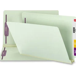 Smead® Pressboard End-Tab Folders With Fastener, Straight Cut, 2