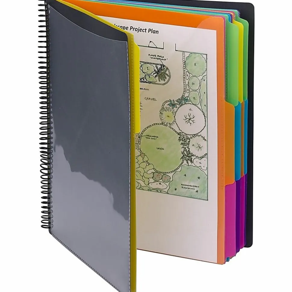 Smead Project Organizer - Letter - 8 1/2"x11" Sheet Size - Spiral Fastener - 24 Inside Back Pocket(s) - 89206