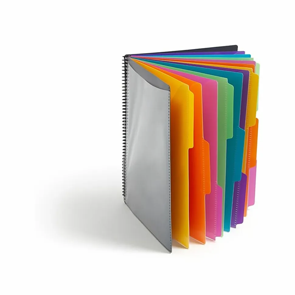Smead Project Organizer - Letter - 8 1/2"x11" Sheet Size - Spiral Fastener - 24 Inside Back Pocket(s) - 89206