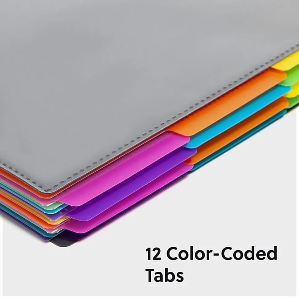 Smead Project Organizer - Letter - 8 1/2"x11" Sheet Size - Spiral Fastener - 24 Inside Back Pocket(s) - 89206
