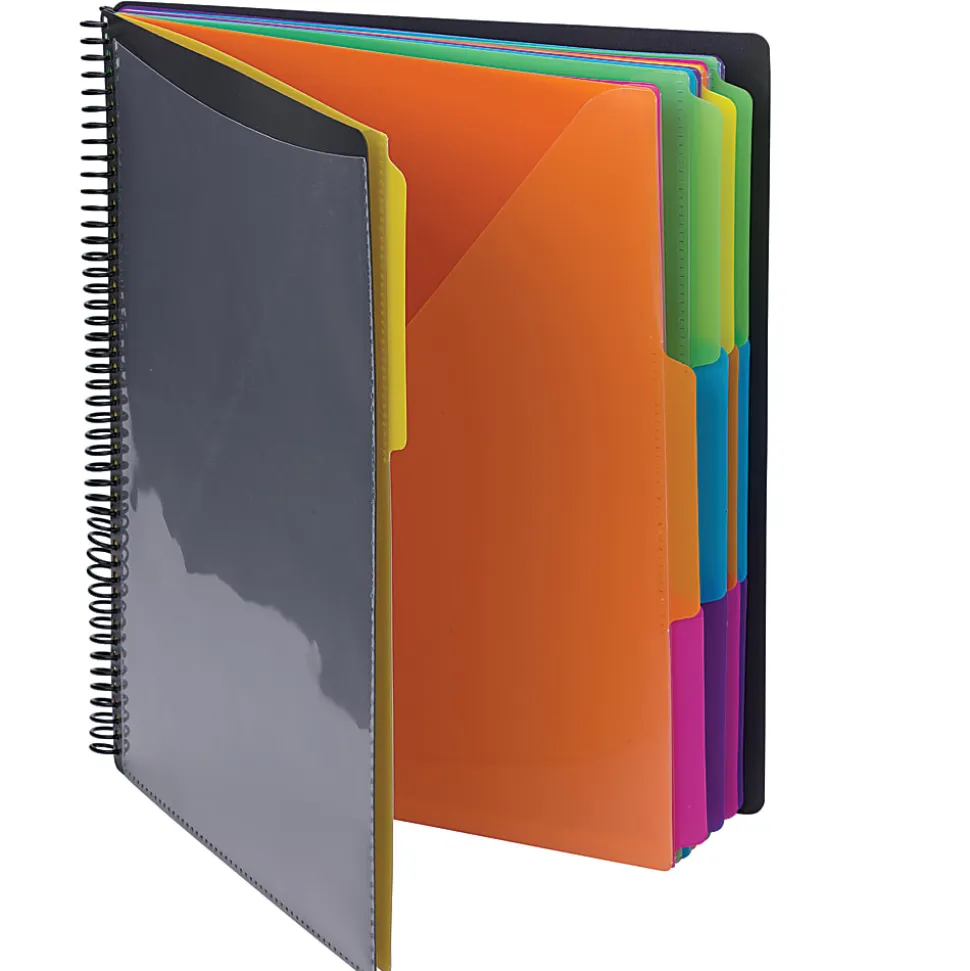 Smead Project Organizer - Letter - 8 1/2"x11" Sheet Size - Spiral Fastener - 24 Inside Back Pocket(s) - 89206