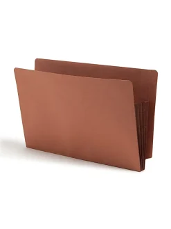 Smead® Redrope End-Tab File Pockets With Gussets, Legal Size, 3 1/2" Expansion, 30% Recycled, Dark Brown, Box Of 10