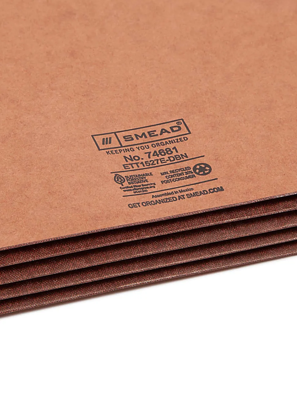 Smead® Redrope End-Tab File Pockets With Gussets, Legal Size, 3 1/2" Expansion, 30% Recycled, Dark Brown, Box Of 10