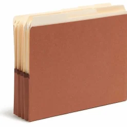 Smead® Redrope End-Tab File Pockets, Letter Size, 3 1/2