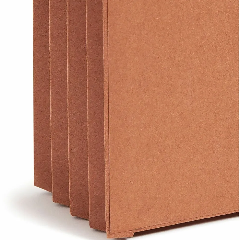 Smead® Redrope End-Tab File Pockets, Letter Size, 3 1/2" Expansion, 30% Recycled, Redrope, Box Of 10