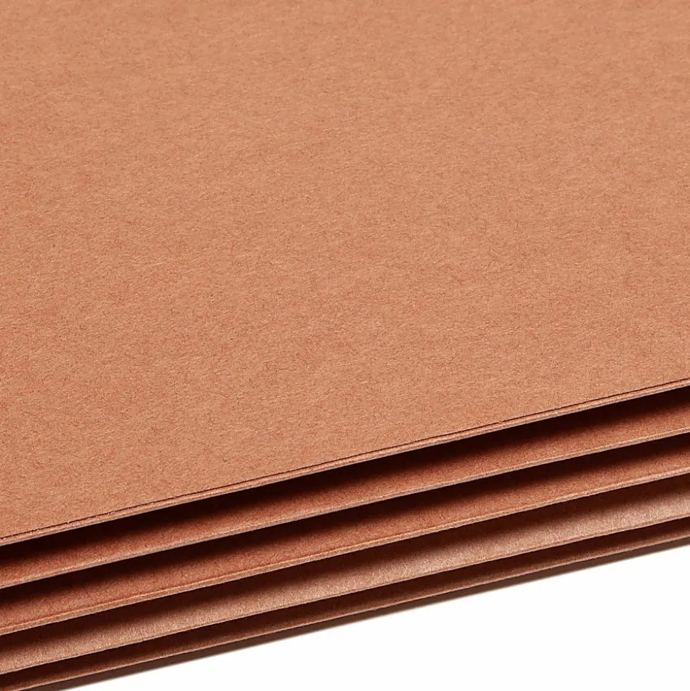 Smead® Redrope End-Tab File Pockets, Letter Size, 3 1/2" Expansion, 30% Recycled, Redrope, Box Of 10