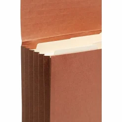 Smead® Red Rope End-Tab Wallets, Letter Size, 5 1/4