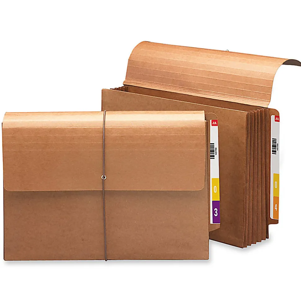 Smead® Red Rope End-Tab Wallets, Legal Size, 5 1/4" Expansion, 30% Recycled, Redrope, Pack Of 10
