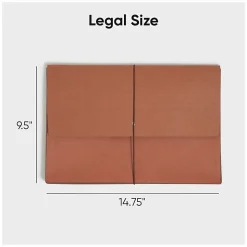 Smead® Redrope Expanding Wallets With Elastic, Legal Size, 5 1/4" Expansion, 30% Recycled, Redrope, Pack Of 10