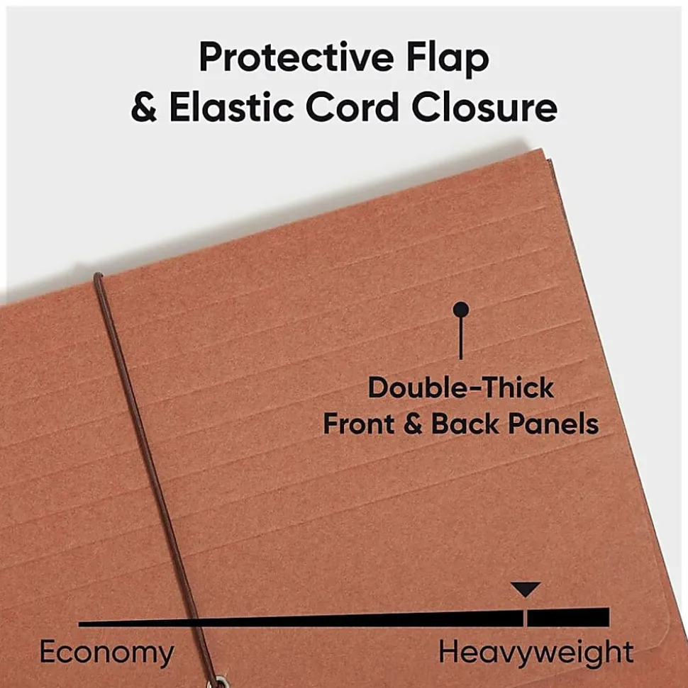 Smead® Redrope Expanding Wallets With Elastic, Letter Size, 3 1/2" Expansion, 30% Recycled, Redrope, Pack Of 10