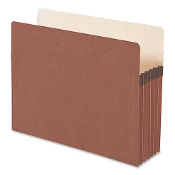 Smead® Redrope File Pockets, Letter Size, 5 1/4" Expansion, 30% Recycled, Redrope, Box Of 50