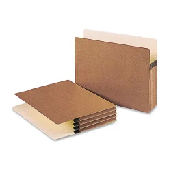 SmeadĀ® Redrope File Pockets, Letter Size, 3 1/2" Expansion, 30% Recycled, Redrope, Box Of 50