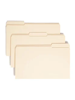 Smead® Reinforced Tab File Folders, Legal Size, 1/3 Cut, Manila, Box Of 100