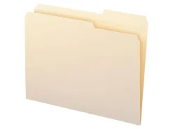 Smead® Reinforced Tab Guide-Height File Folders, Letter Size, 2/5 Cut, Right Position, Manila, Box Of 100