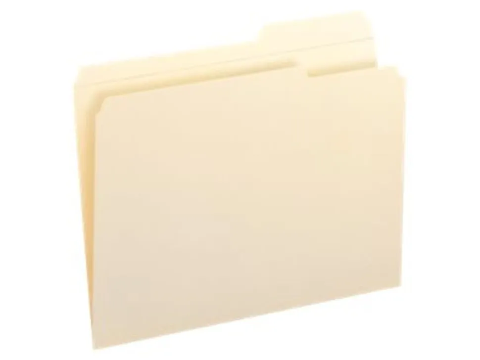 Smead® Reinforced Tab Guide-Height File Folders, Letter Size, 2/5 Cut, Right Position, Manila, Box Of 100