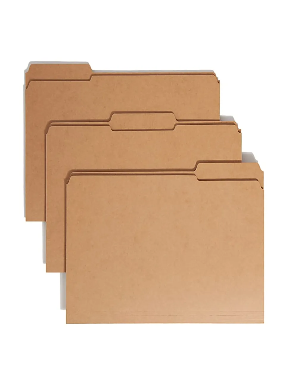 Smead® Reinforced Tab Kraft File Folders, Letter Size, 1/3 Cut, Pack Of 100