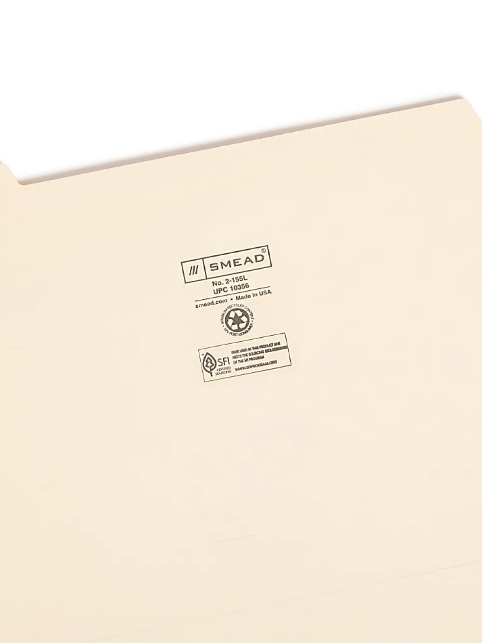 Smead® Reinforced Tab Manila File Folders, Letter Size, 1/5 Cut, Pack Of 100