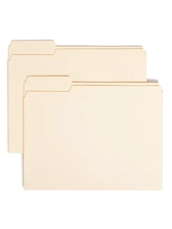 Smead® Selected Tab Position Manila File Folders, Letter Size, 1/3 Cut, Position 1, Pack Of 100