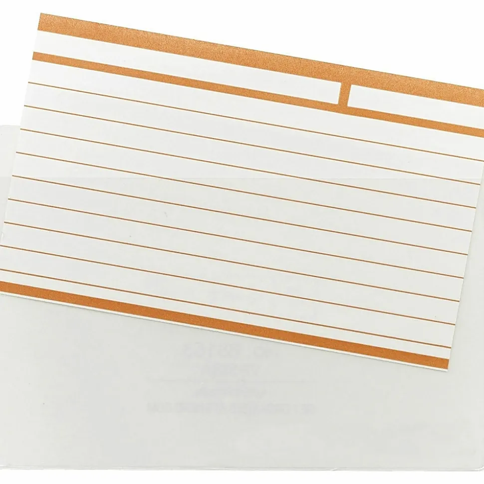 Smead® Self-Adhesive Poly Pockets, 5-5/16" x 3-5/8", Clear, Index Card Size, Box Of 100