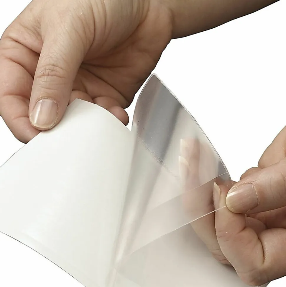 Smead® Self-Adhesive Poly Pockets, 5-5/16" x 3-5/8", Clear, Index Card Size, Box Of 100