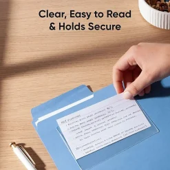 Smead® Self-Adhesive Poly Pockets, 5-5/16