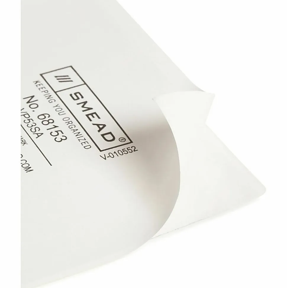 Smead® Self-Adhesive Poly Pockets, 5-5/16" x 3-5/8", Clear, Index Card Size, Box Of 100