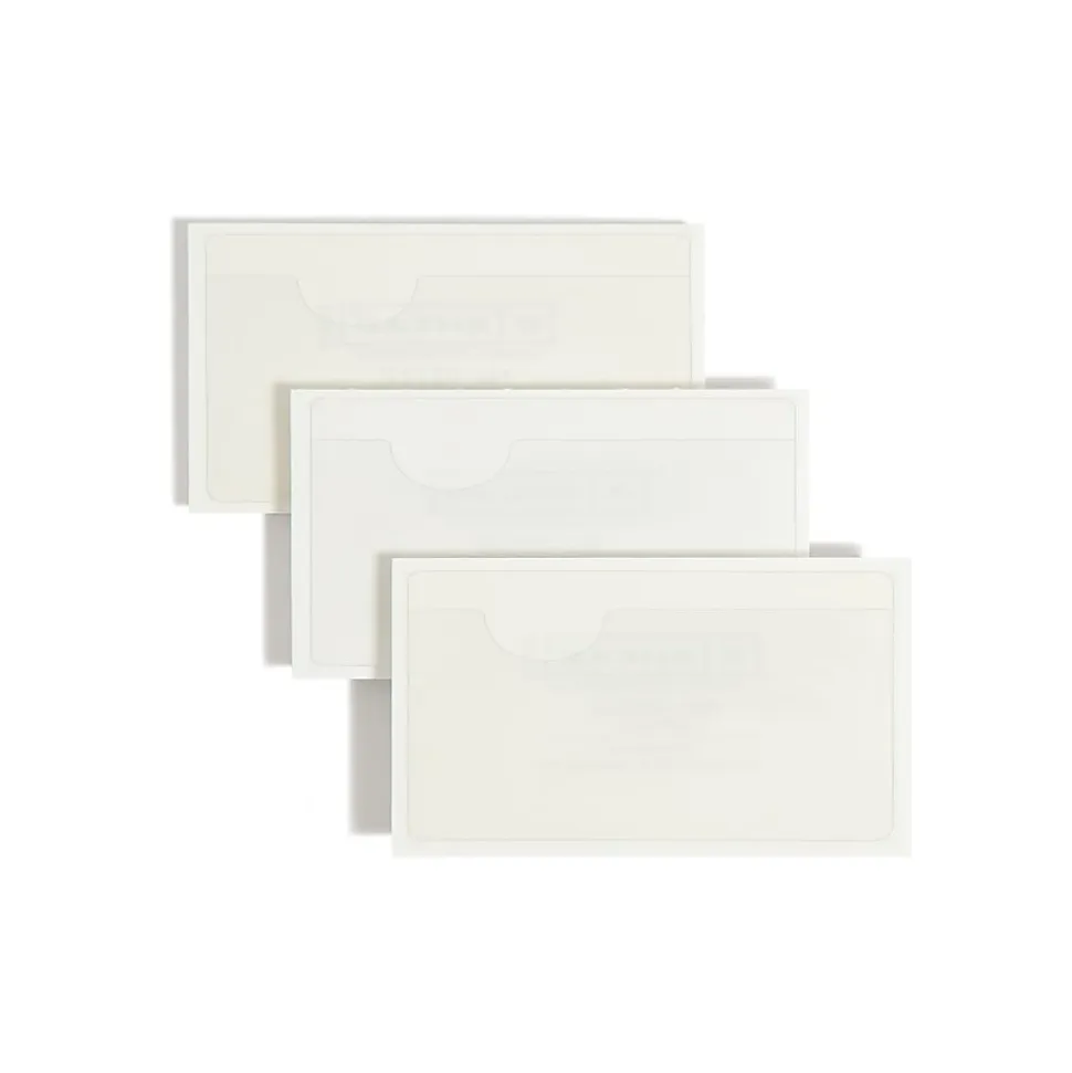Smead® Self-Adhesive Poly Pockets, 3" x 4-1/16", Clear, Business Card Size, Box Of 100