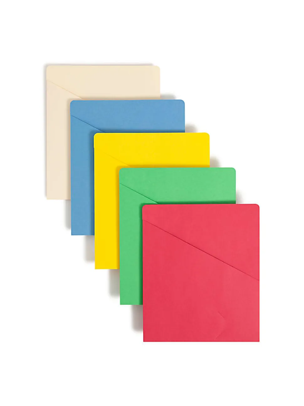 Smead® Slash File Jackets Convenience Pack, 9 1/2" x 11 3/4", Assorted Colors (No Color Choice), Pack Of 25