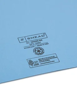 SmeadĀ® Slash File Jackets Convenience Pack, 9 1/2" x 11 3/4", Blue, Pack Of 25