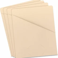 SmeadĀ® Slash Jackets, Letter Size, 8 1/2" x 11", Manila, Pack Of 25 Jackets
