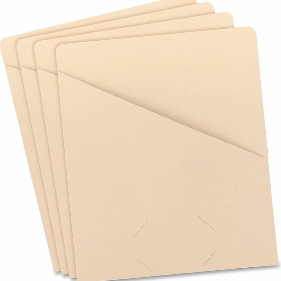 Smead® Slash Jackets, Letter Size, 8 1/2" x 11", Manila, Pack Of 25 Jackets