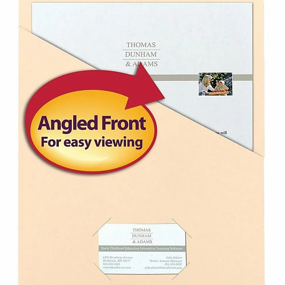 Smead® Slash Jackets, Letter Size, 8 1/2" x 11", Manila, Pack Of 25 Jackets